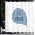 thumbnail image 3 of Ambesonne Hello Shower Curtain, Romantic Pastel Color Dots, 69"Wx75"L, Pale Azure, 3 of 4
