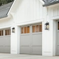 thumbnail image 5 of C Cattleya 2-Pack Matte Black Outdoor Wall Lights With Clear Tempered Glass, 5 of 8
