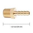 thumbnail image 3 of U.S. Solid 1/4 in Barb x 1/8 in MNPT Brass Fitting Hose Adapter, 3 of 3
