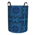 thumbnail image 2 of LNWH Laundry Basket, Blue Floral Stylized Geometry Pattern Foldable Laundry Hamper With Handles Waterproof, Medium, 2 of 8