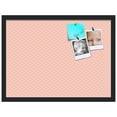 thumbnail image 2 of PinPix 23x17 Custom Cork Bulletin Board Lattice Salmon Poster Board Has a Fabric Style Canvas Finish, Framed in Lattice Salmon, by ArtToFrames (PinPix-1824), 2 of 5
