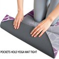 thumbnail image 3 of Purple Floral and Petal Pattern Hot Yoga Mat Towel Non Slip for Hot Yoga - Quick-Drying Yoga Mat Cover with 4 Corner Pockets with Travel Bag - Hot Yoga Towel Non Slip 70"x26", 3 of 6