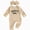 L101-Beige, variant on CAUYDY Newborn Baby Girls Romper Outfits Letter Daddy's Girl Print Ruffle Jumpsuit Bodysuit Fall Winter Clothes(L101-Beige,0-3 M)