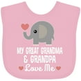 thumbnail image 3 of Inktastic My Great Grandma and Great Grandpa Love Me Boys or Girls Baby Bib, 3 of 4