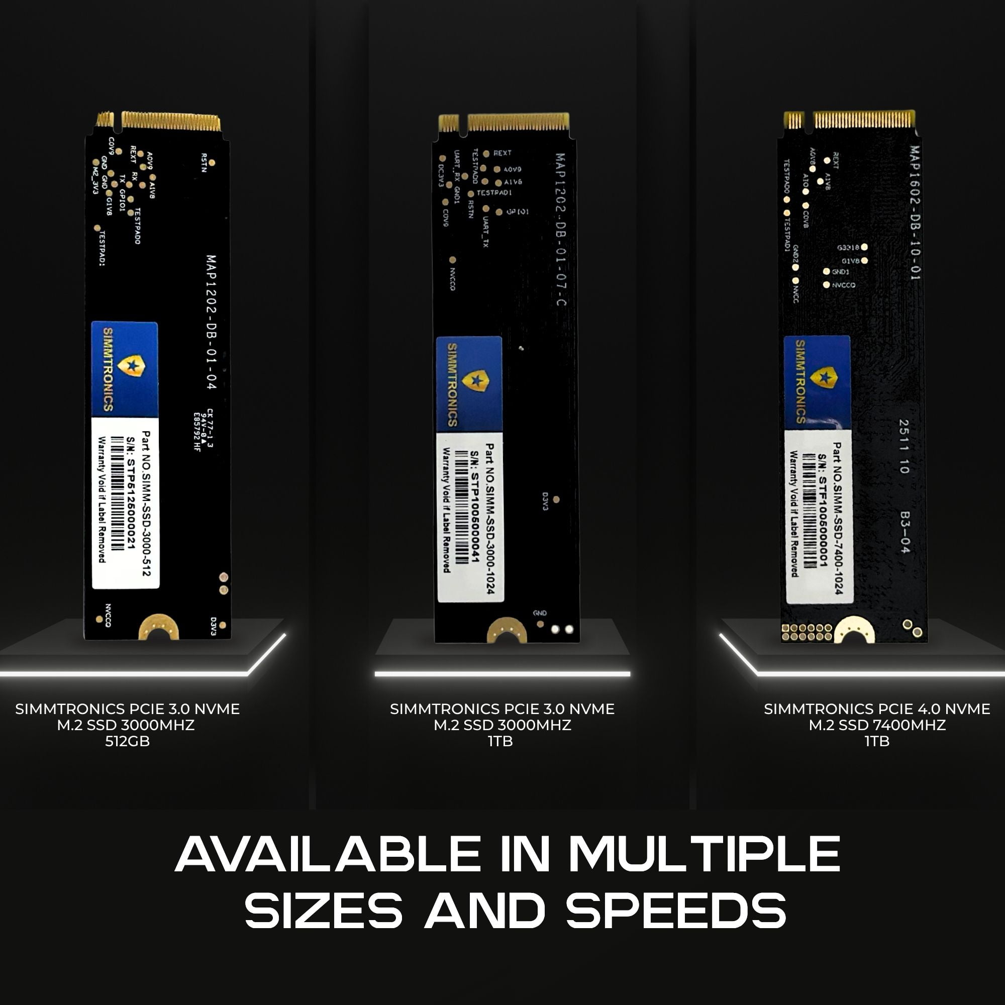 Simmtronics Internal PCIe 4.0 NVMe M.2 SSD 7400MHz -1TB