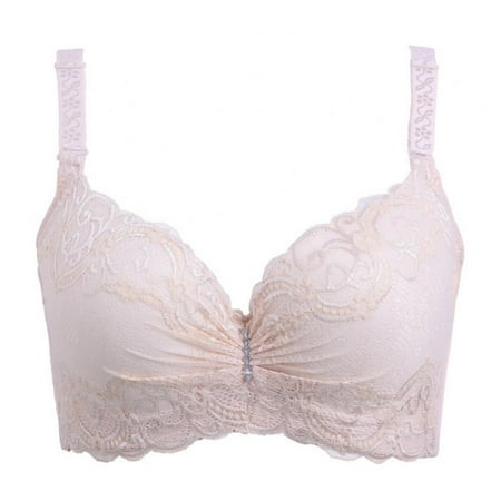 

Women Lace Bra 3/4 Cup Push up Bralette Thin Section Cup Underwear Plus Size