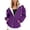 A-Purple388, variant on Women's Sunflower Bee All Over Print Full Zip Hooded Jacket Dual Side Pocket Loose Fit Spring Outerwear Coat