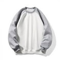 thumbnail image 3 of ZCFZJW Fashion Crewneck Sweatshirts for Men Big and Tall Regular Fit Casual Raglan Long Sleeve Basic Athletic T-Shirts Loose Oversized Baggy Pullover Tops White L, 3 of 10