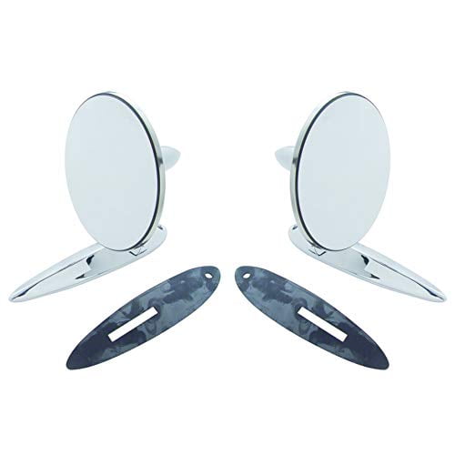 Octane Lighting Fits: 1955-1956-1957 Chevrolet Bel Air, 210, 150, Sedan Delivery & Nomad Car Exterior Outside Side Rear View Door Lens Mirror Pair (2)