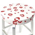 thumbnail image 5 of Salouo Lips Kiss Pattern Bar Stool Cushion Cover, Round Crease-Resistant Stretchy Dustproof Stool Seat Slipcover for Bar Round Chair-12 inch, 5 of 6