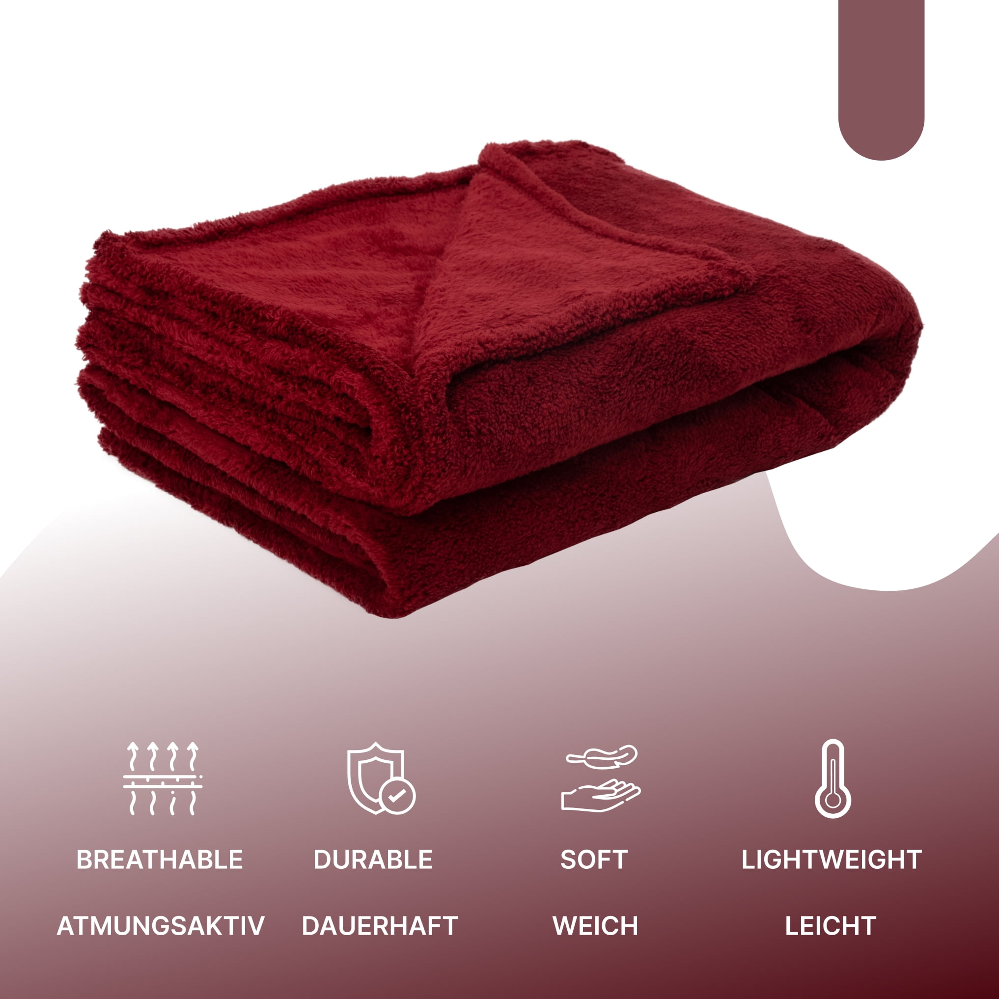 English Home Multipurpose Large Polyester Fleece Throw Blanket for Adults Super Cozy for All Seasons Burgundy Walmart