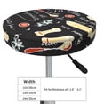 thumbnail image 4 of Disketp Vegetable Quiche Funda Redonda para Taburete, Funda de Cojín para Silla de Bar Suave y Elástica-12 inch, 4 of 7