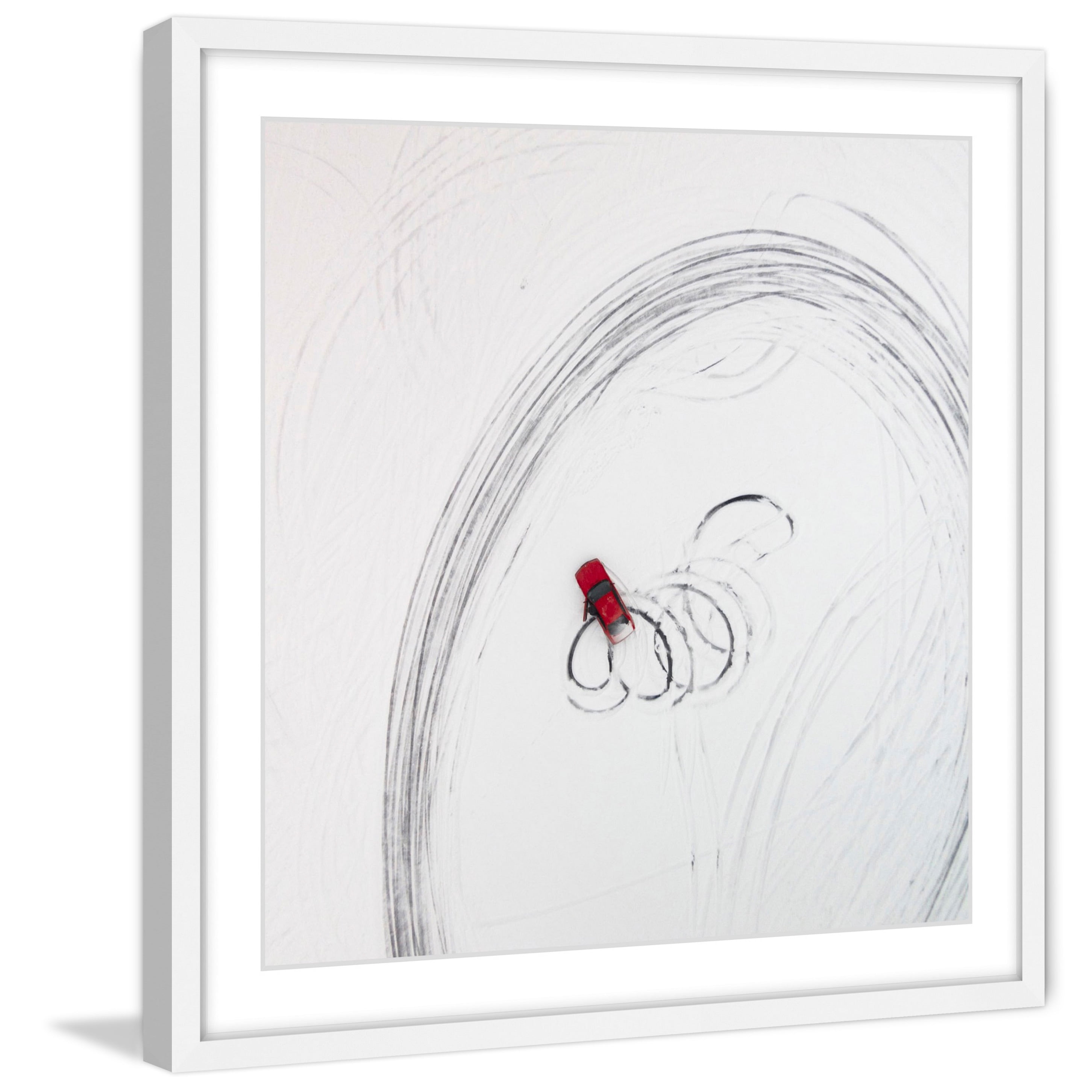 Marmont Hill "Snow Donuts" by Karolis Janulis Framed Painting Art Print