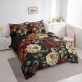 thumbnail image 3 of Homewish Western Flower Floral Bedding Comforter Set 7 Pieces, Rustic Plant Botanical Full Bedding Set, Retro French Style Reversible Fitted Sheet Flat Sheet, Super Cozy Room Decor, 3 of 7
