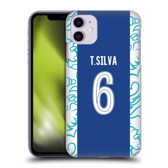 Head Case Designs Officially Licensed Chelsea Football Club 2022/23 Players Home Kit Thiago Silva Hard Back Case Compatible with Apple iPhone 11