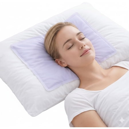Cooling Gel Pad for Sleep - Instant Relief for Hot Flashes, Night Sweats, Cold Compress for Swelling, Bruises, Surgery - Heat Cold Therapy (Yellow)