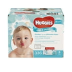 HUGGIES One & Done Refreshing Baby Wipes, Scented, Hypoallergenic, 6 Soft Packs, 56 wipes per pack