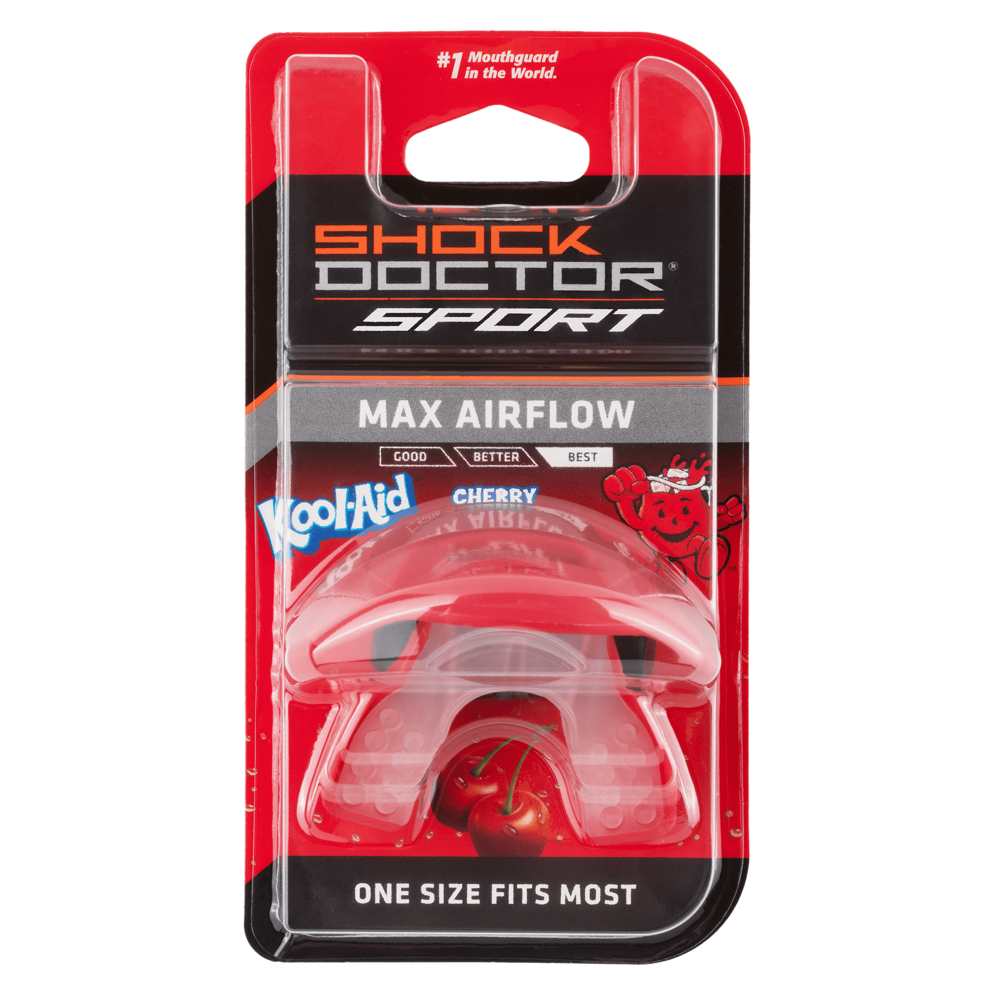 Shock Doctor, Max Air Flow Lip Guard, Youth, Kool-Aid Cherry