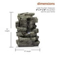 thumbnail image 4 of Alpine Corporation 4-Tier Indoor Cascading Tabletop Fountain with LED Lights, 4 of 13