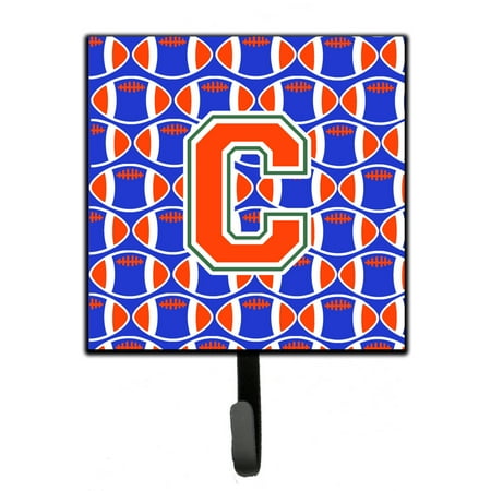

Carolines Treasures CJ1083-CSH4 Letter C Football Green Blue and Orange Leash or Key Holder 7Hx4.25W multicolor