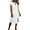A White, variant on Midi Dresses for Women Summer Casual Crewneck Solid Color Loose Short Sleeve Beach Holiday Everyday Linen Dress Size S-3XL