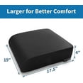 thumbnail image 2 of Thick extra large seat cushion with additional cover, gel memory foam cushion with handle and non-slip bottom, office chair pain relief tailbone cushion, 19''17.5''4'' (black cover), 2 of 4