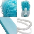 thumbnail image 5 of Casewin 1pcs Loofah Sponge Back Scrubber - Men & Women Long Handled Exfoliating Bath & Shower Body Brush - Handheld Luffa Pouf on a Stick for Body, Face Washing - Spa Wash (Blue), 5 of 8