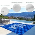 thumbnail image 4 of Fsddascl Happy Father's Day Outdoor Rug for Patio/Deck/Porch, Non-Slip Large Area Rug 6 x 9 Ft, Blue Checkered Plaid Indoor Outdoor Rugs Washable Area Rugs, Reversible Camping Rug Carpet Runner, 4 of 5
