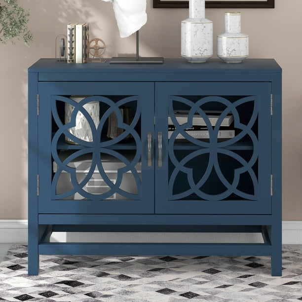 Accent with Doors, Hollow Pattern Sideboard Buffet