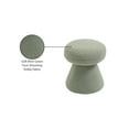 thumbnail image 2 of Meridian Furniture Drum Mint Faux Shearling Teddy Fabric Ottoman/Stool, 2 of 5
