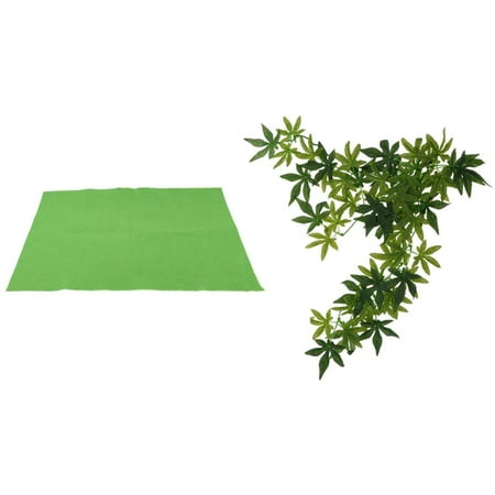 Set of 2 Reusable Reptile Carpet Fiber Reptiles Carpet Terrarium Liner +
