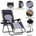 thumbnail image 3 of Sophia&William Oversized Outdoor Padded Zero Gravity Chairs Set of 2 - Gray and Black, 3 of 8