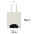 thumbnail image 4 of WIRESTER 14.17 x 12.2 inches Cotton Tote Bag Reusable Grocery Shopping Cloth Bags - Animal Black Tan Rottweiler Dog, 4 of 7