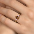 thumbnail image 4 of Gem Stone King 2.00 Ct Ecstasy Mystic Topaz Pink Lab Grown Diamond 18K Yellow Gold Plated Silver Ring, 4 of 6