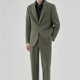 thumbnail image 2 of Conjunto de 2 piezas para hombre, color sólido, tendencias juveniles, disfraces, pantalones de ceremonia, trajes y blazers completos para hombre, ropa clásica elegante, 2 of 5