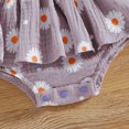thumbnail image 5 of Gibobby Ropa Para Bebe con volantes y estampado floral sin mangas para niñas pequeñas Trajes con diademas(Morado, 6 Meses), 5 of 5