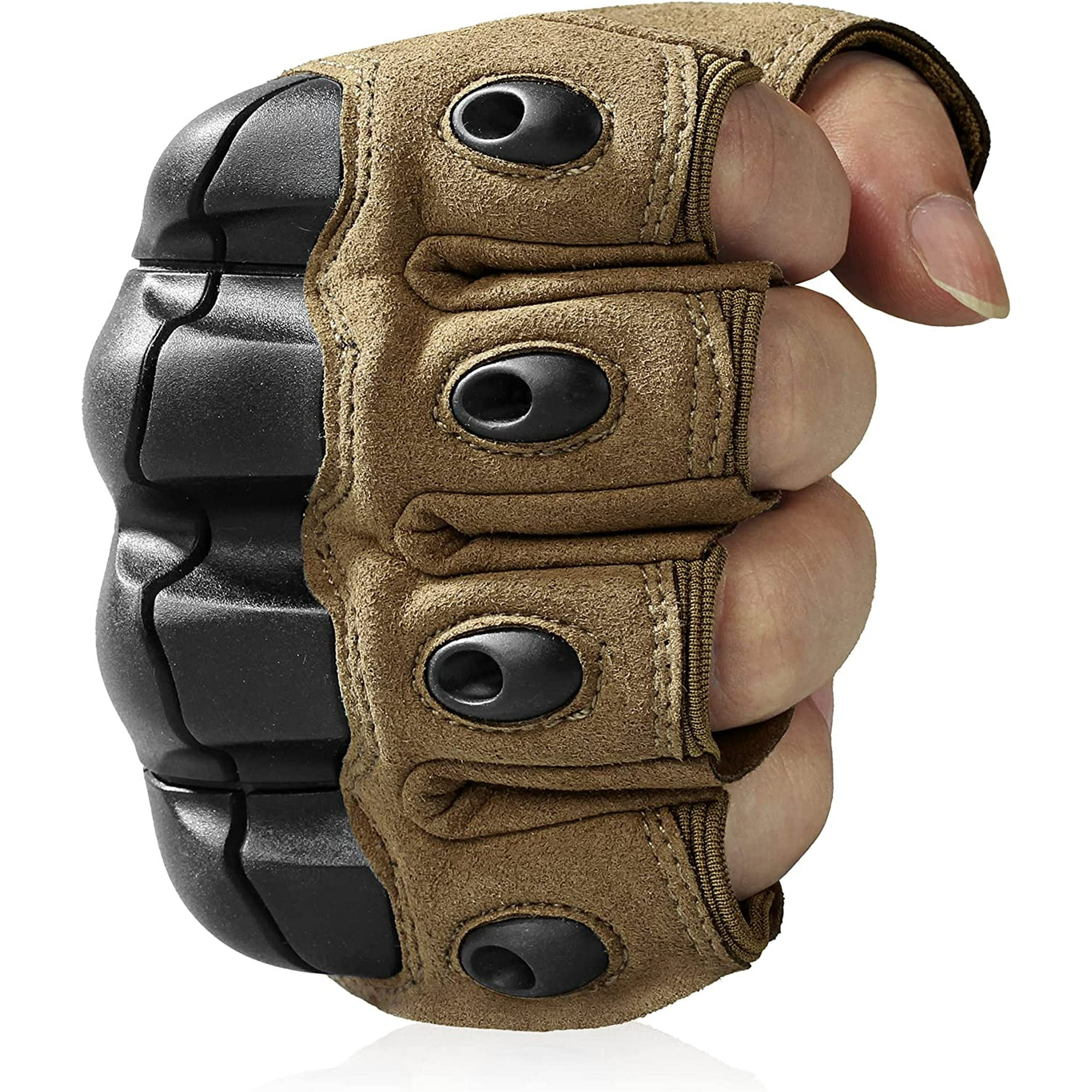 Tactical Gloves, Outdoor Gloves Fingerless Glove for Riding, Cycling, Paintball, Motorcycle, Driving Gloves,coyote,X-Large