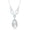 Blue Topaz & MOP, variant on Celtic Y Design Mother of Pearl and Oval Faceted Amethyst 17+2” Gemstone Necklace Sterling Silver Jewelry for Women or Teens