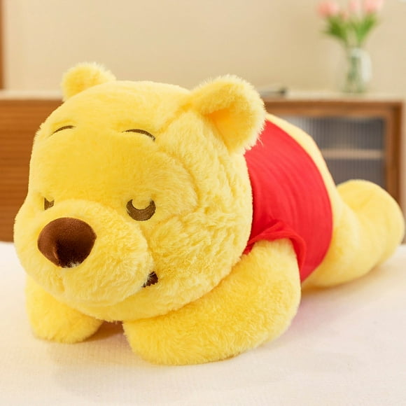 Disney Cartoon Anime Kawaii Winnie The Pooh Lying Down Cute Bear Doll Toy Bedside Sleep Pillow Toys For Girl Gifts