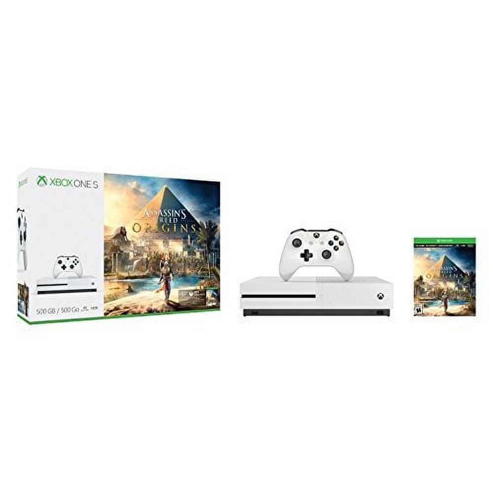 Microsoft Xbox One S 500GB Console with Assassin’s Creed: Origins, White