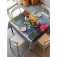 thumbnail image 6 of Spring Flowers Table Cloth, Waterproof Tablecloth for Square Tables, Rustic Botanical Vases Floral Oil Painting Reusable Washable Fabric Table Cover for Restaurant Kitchen Dining Tables 60"x60", 6 of 9