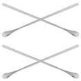 thumbnail image 4 of 1 juego de 4 cucharas de acero inoxidable de mango largo para mezclar cucharas de café (plata), 4 of 5