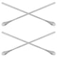 thumbnail image 4 of 1 juego de 4 cucharas de acero inoxidable de mango largo para mezclar cucharas de café (plata), 4 of 5