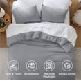 thumbnail image 4 of Juego de edredón Bedsure tamaño matrimonial gris GentleSoft™ 3 piezas, 4 of 8