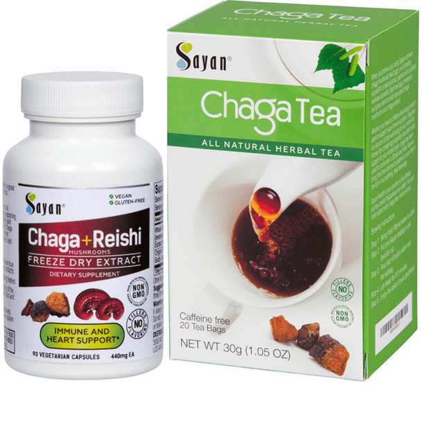 Sayan Siberian Chaga Mushroom Extract & Organic Reishi 90 ...
