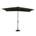 thumbnail image 2 of Nassau 6.5-ft x 10-ft Rectangular Market Umbrella with LED Bulb Lights - Black - Breez-Tex Canopy, 2 of 15