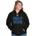 thumbnail image 5 of US Air Force USAF Wife Proud Spouse Zip Hoodie Sweatshirt Women Brisco Brands S, 5 of 6