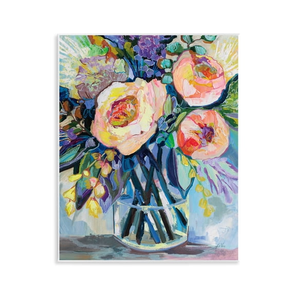 Stupell Industries Enraptured Blossoms Bouquet Wall Plaque Art design by Jeanette Vertentes, 14 x 11