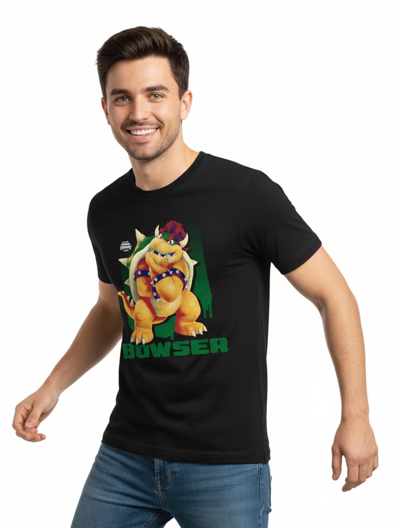 Nintendo Super Mario, Men's & Big Men's Graphic Tee, Pose Bowser, Sizes S-3XL