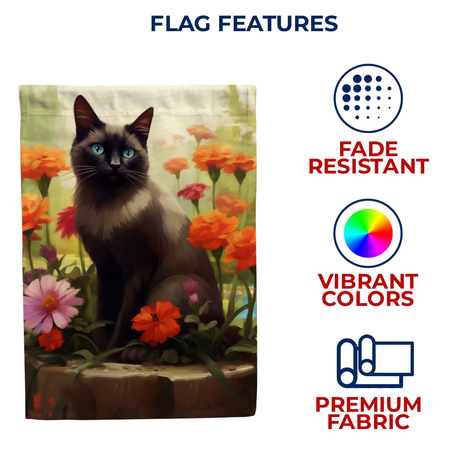 America Forever Spring Black Cat House Flag 28 x 40 inch Double Sided Kitty Daisies Floral Spring House Flag for Outdoor Cat Flag Yard Decoration